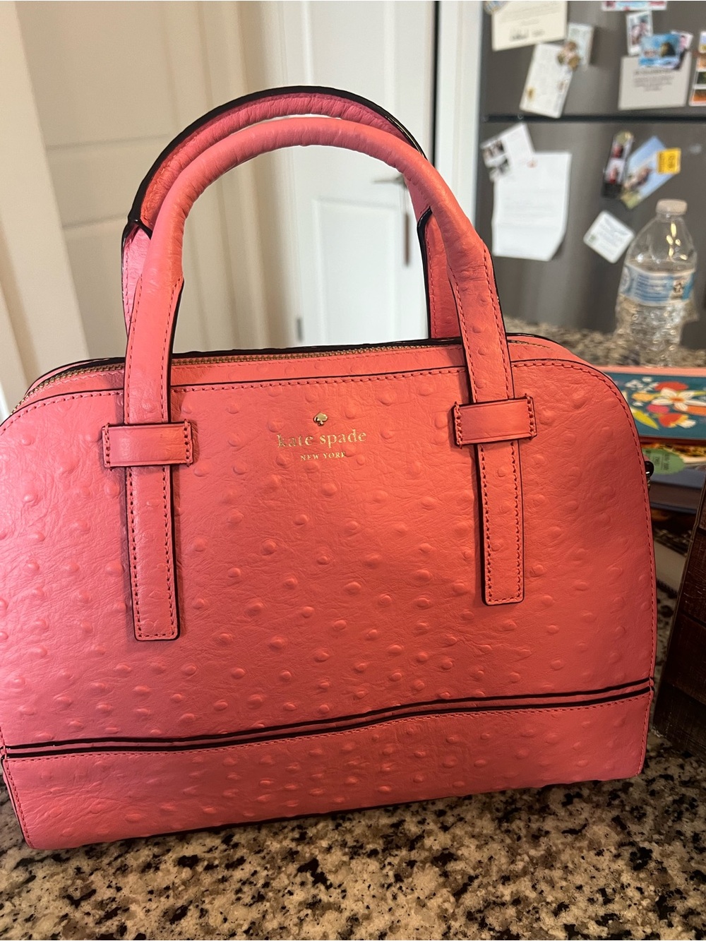 kate spade Coral Textured Dome Satchel